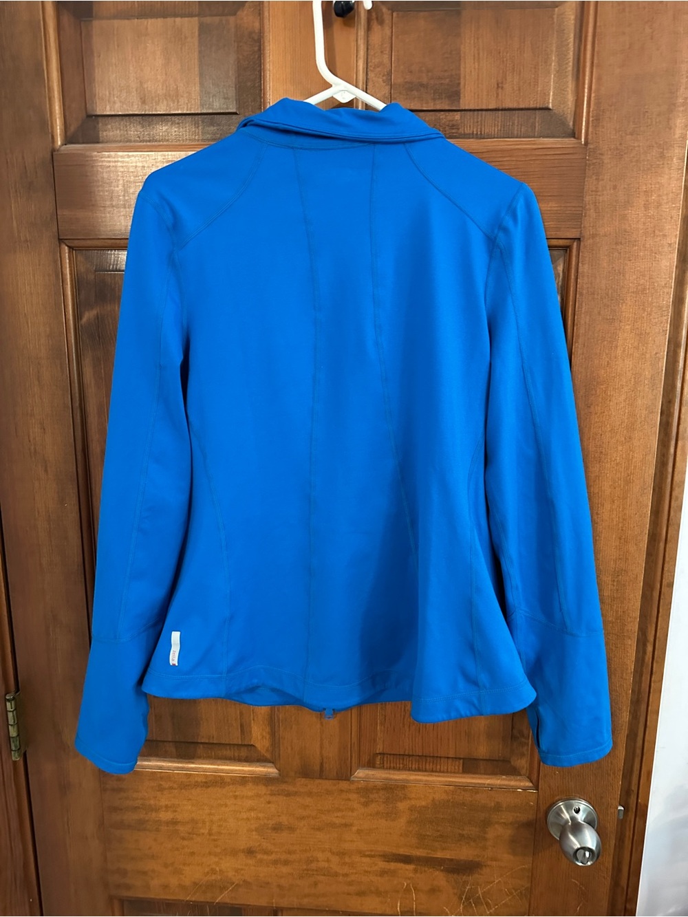 Zella Bright Blue Full Zip Workout Jacket NWOT Stretch Athletic Active Zip Up XL - Picture 6 of 9
